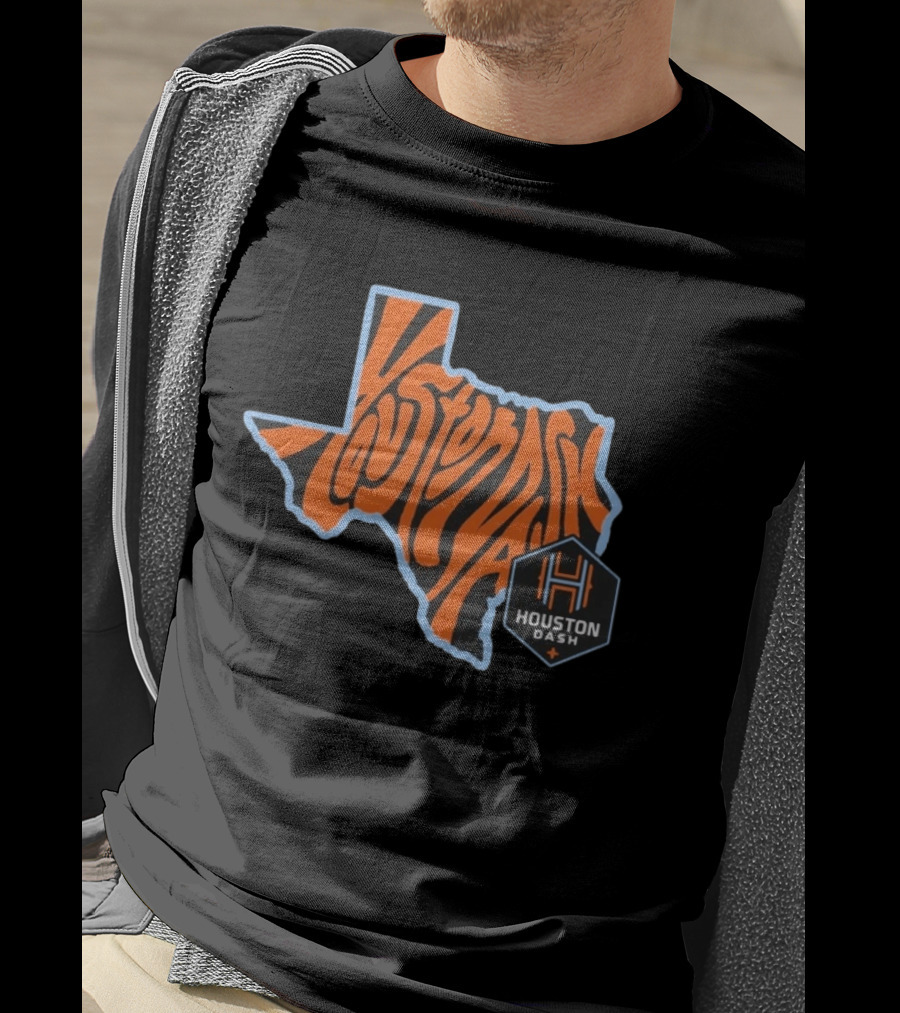 Houston Dash Groovy Texas State Map T-Shirt