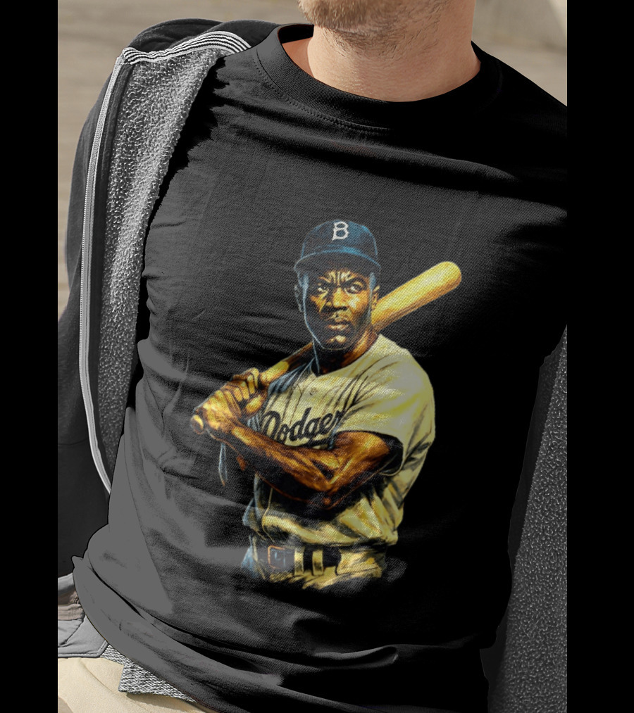Jackie Robinson Brooklyn Dodgers Baseball Legend T-Shirt