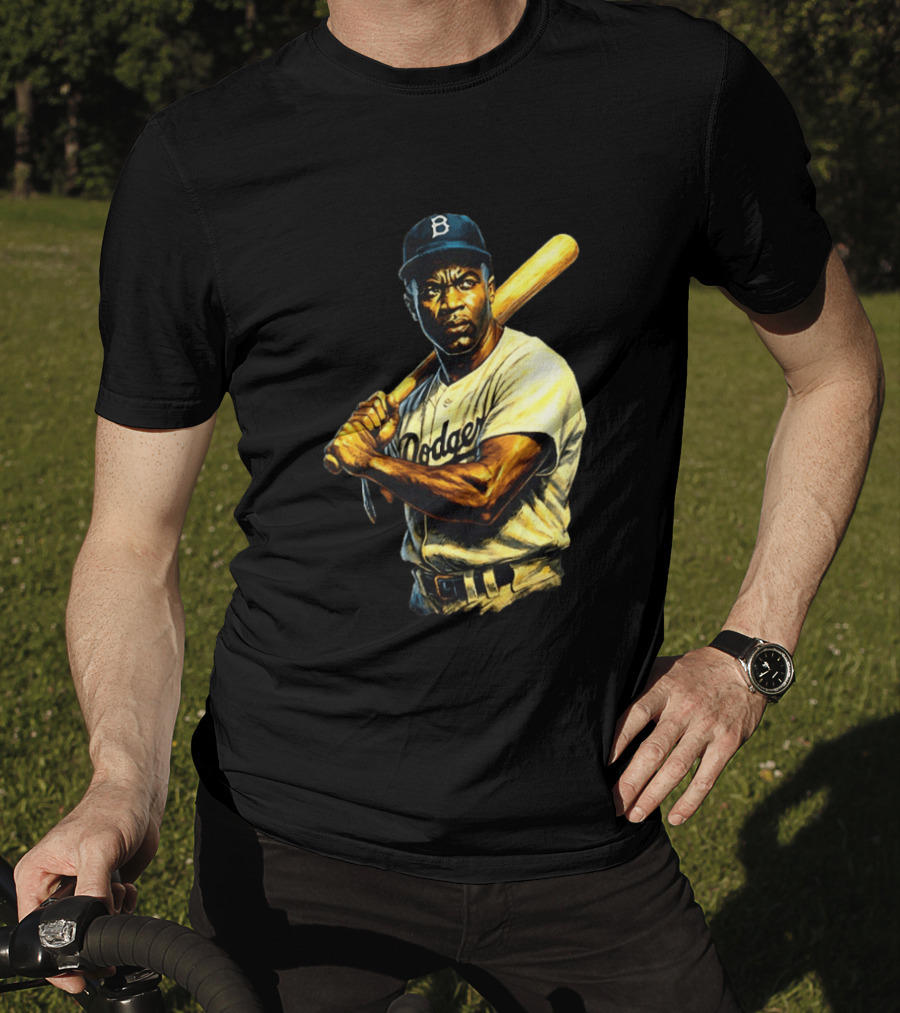 Jackie Robinson Brooklyn Dodgers Baseball Legend T-Shirt