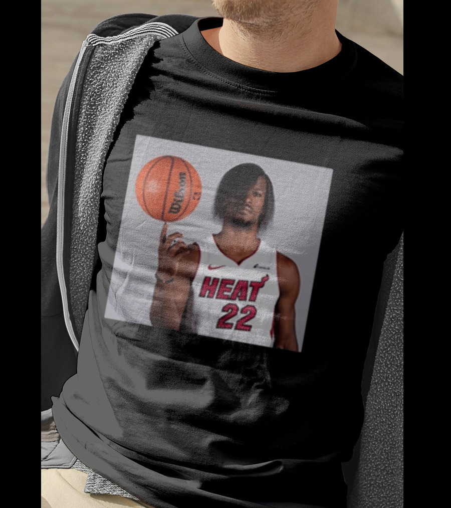 Jimmy Butler Miami Heat 22 Wilson Basketball Nike T-Shirt