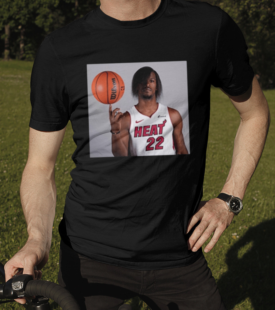 Jimmy Butler Miami Heat 22 Wilson Basketball Nike T-Shirt