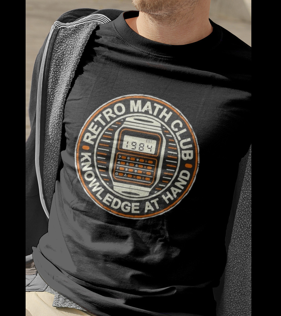 Retro Math Club Calculator 1984 Knowledge At Hand T-Shirt