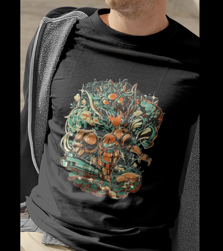 Metroid Samus Aran Kraid Catastrophic Day Retro Gaming T-Shirt