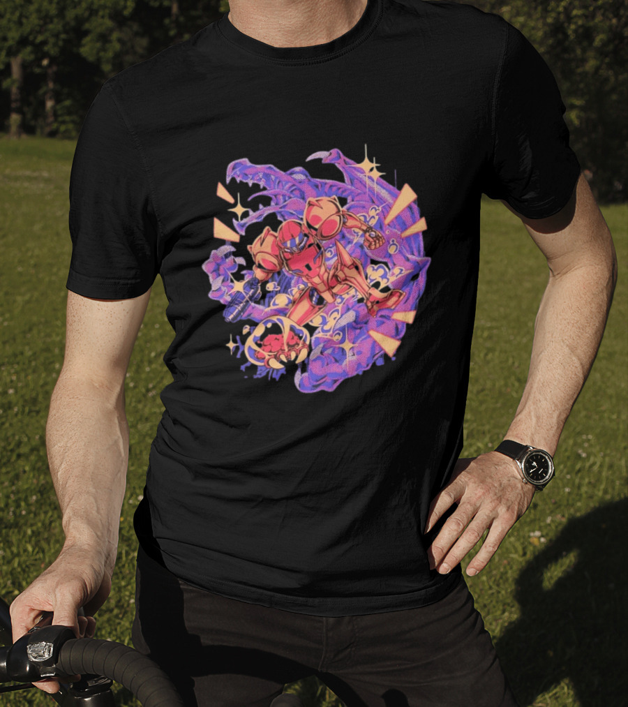 Metroid Samus Aran Versus Ridley Galactic Battle Hunter T-Shirt