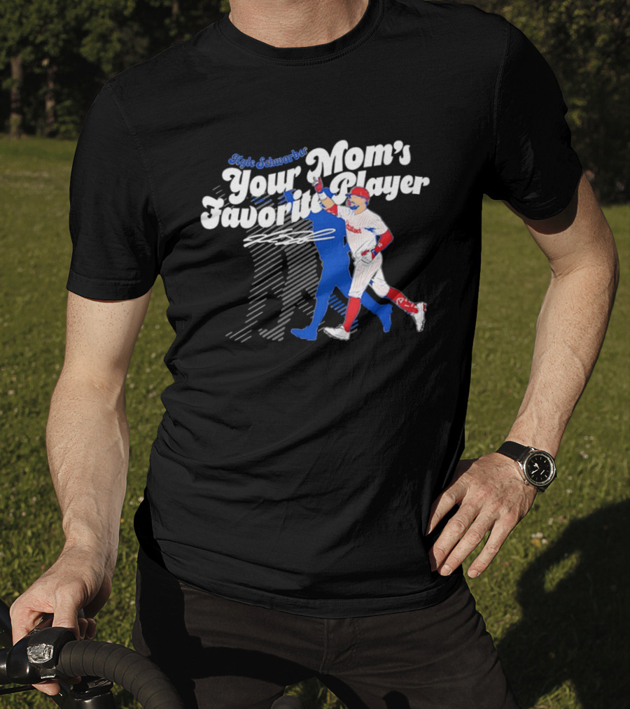 Kyle Schwarber Your Mom's Favorite Player Philadelphia Phillies Baseball Signature T-Shirt
