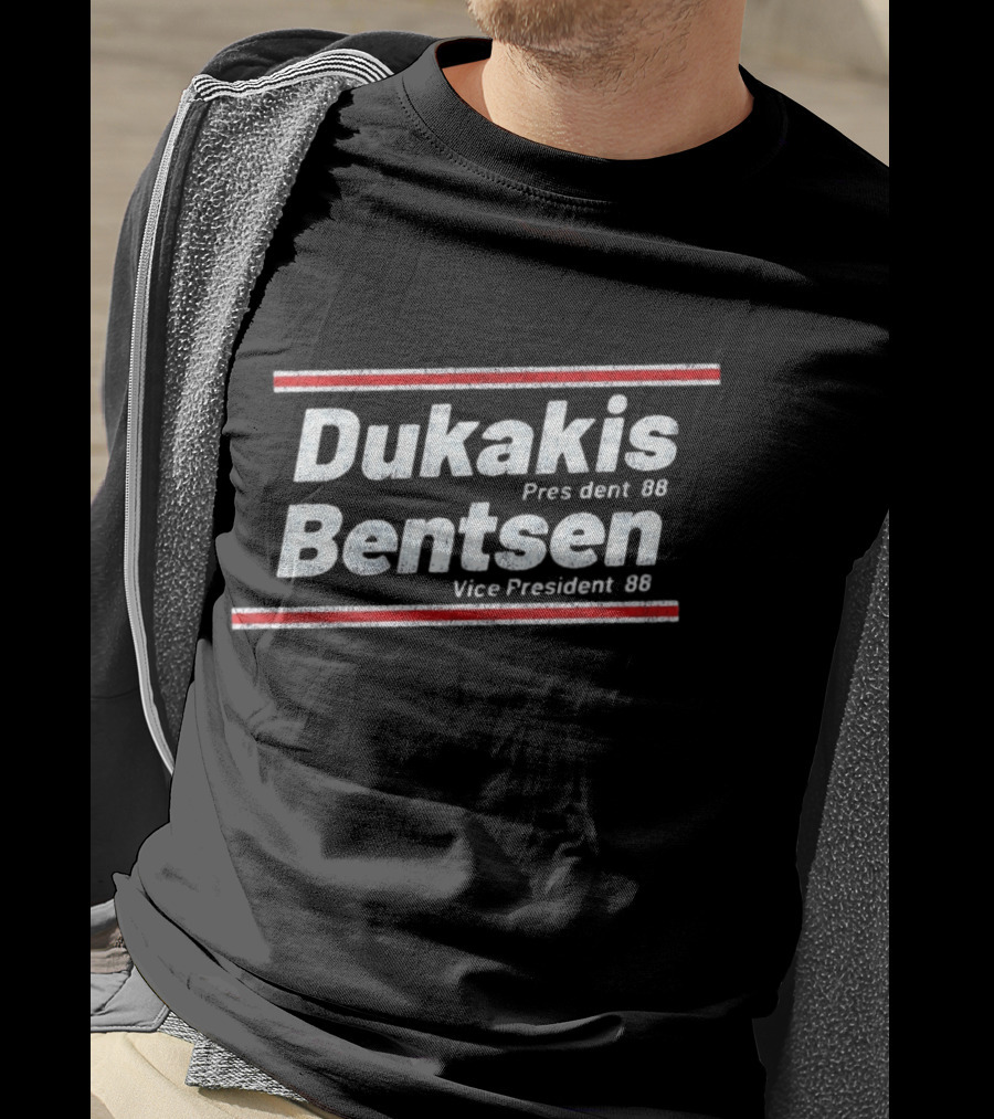 Dukakis Bentsen President 88 Vice President 88 Retro Campaign T-Shirt