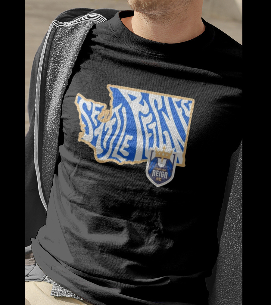 Seattle Reign FC Groovy Team State Seattle Reign FC Crest T-Shirt