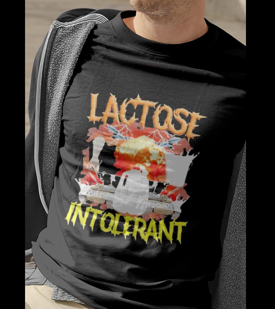 Lactose Intolerant Explosive Milk Jug Meme T-Shirt