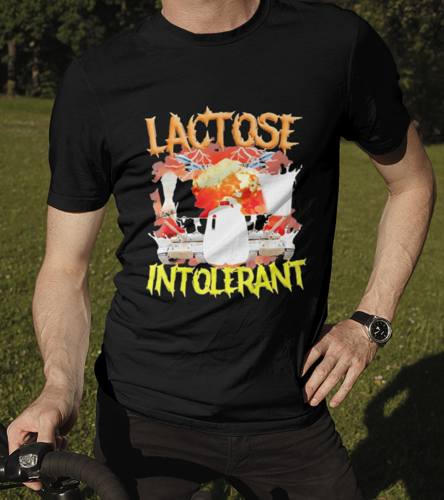 Lactose Intolerant Explosive Milk Jug Meme T-Shirt