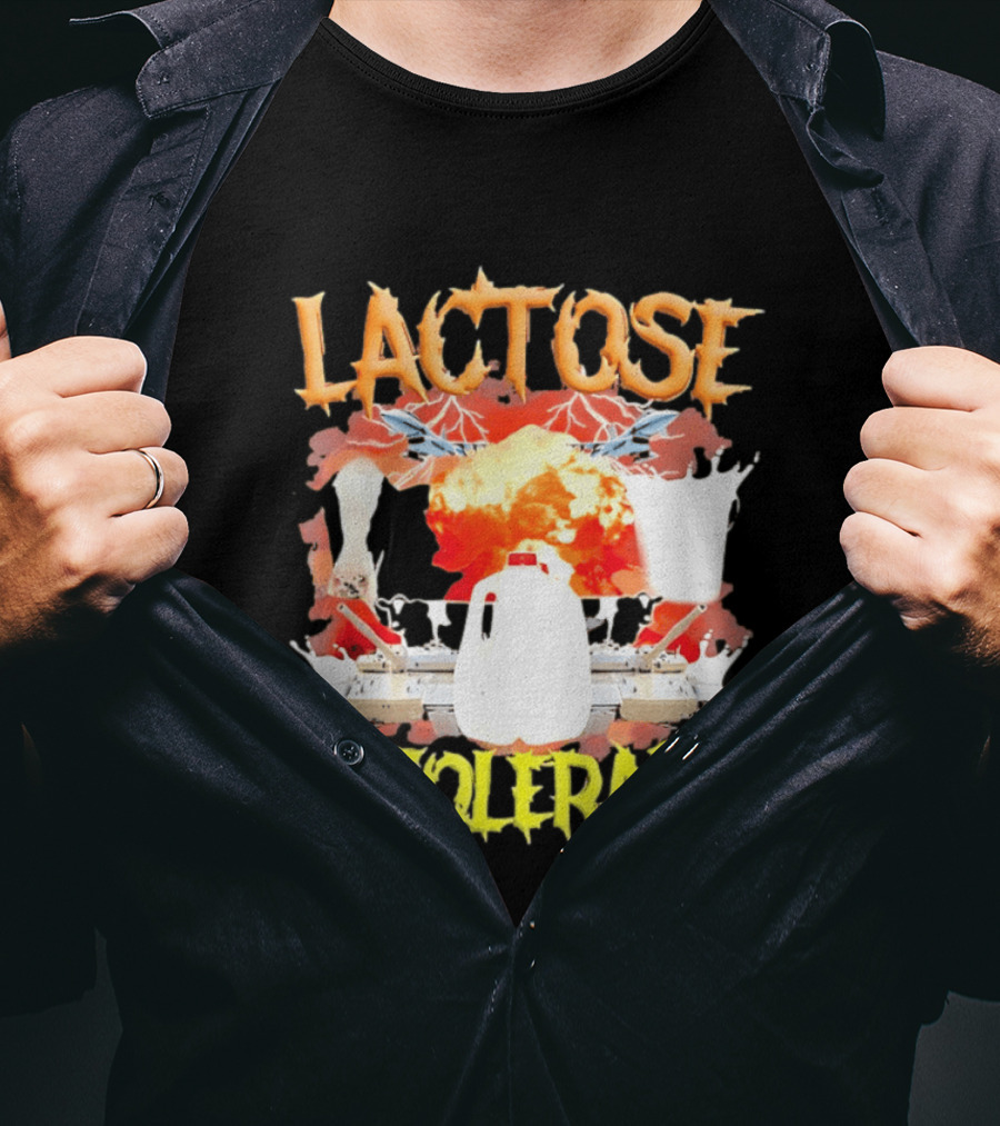 Lactose Intolerant Explosive Milk Jug Meme T-Shirt