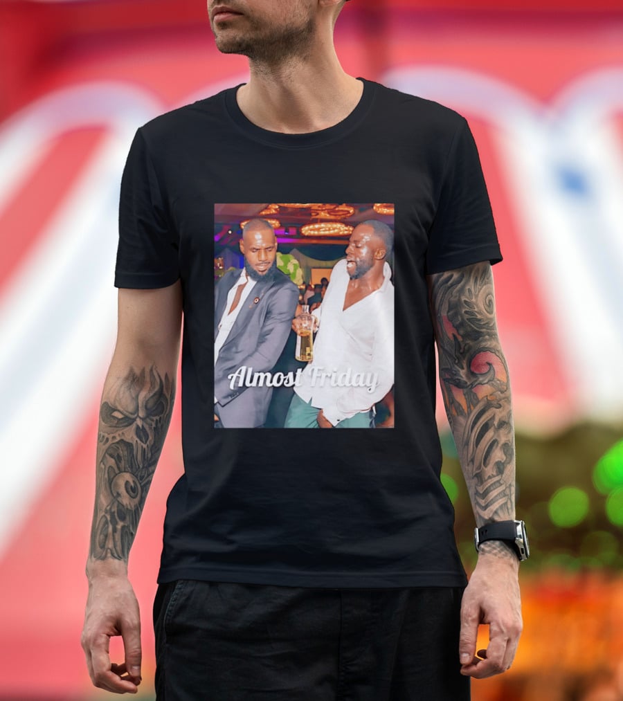 LeBron James Draymond Green Almost Friday Club Scene T-Shirt