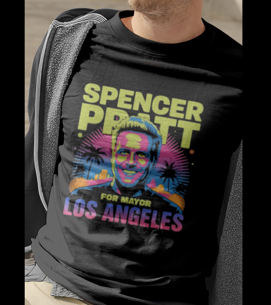 Spencer Pratt For Mayor Los Angeles Neon Pop T-Shirt