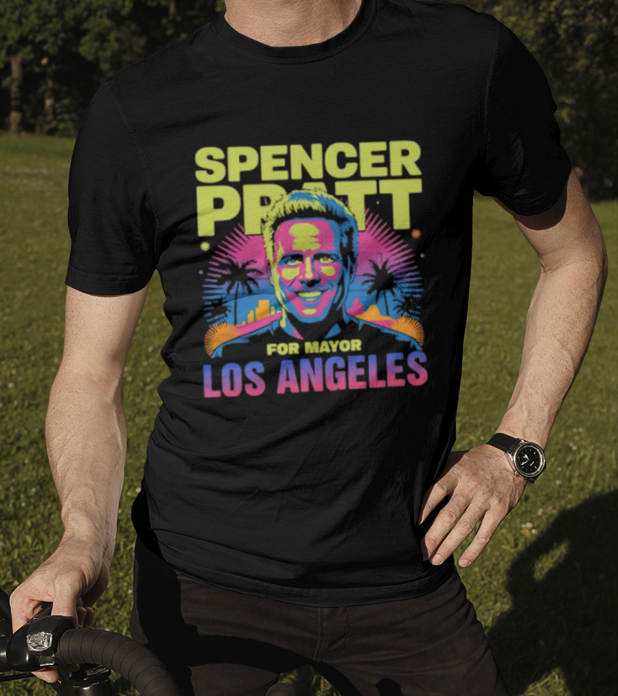 Spencer Pratt For Mayor Los Angeles Neon Pop T-Shirt