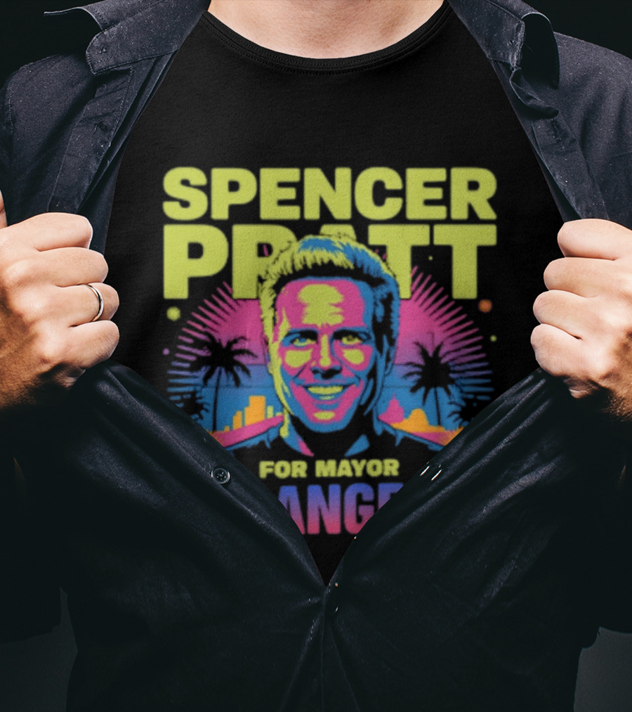 Spencer Pratt For Mayor Los Angeles Neon Pop T-Shirt