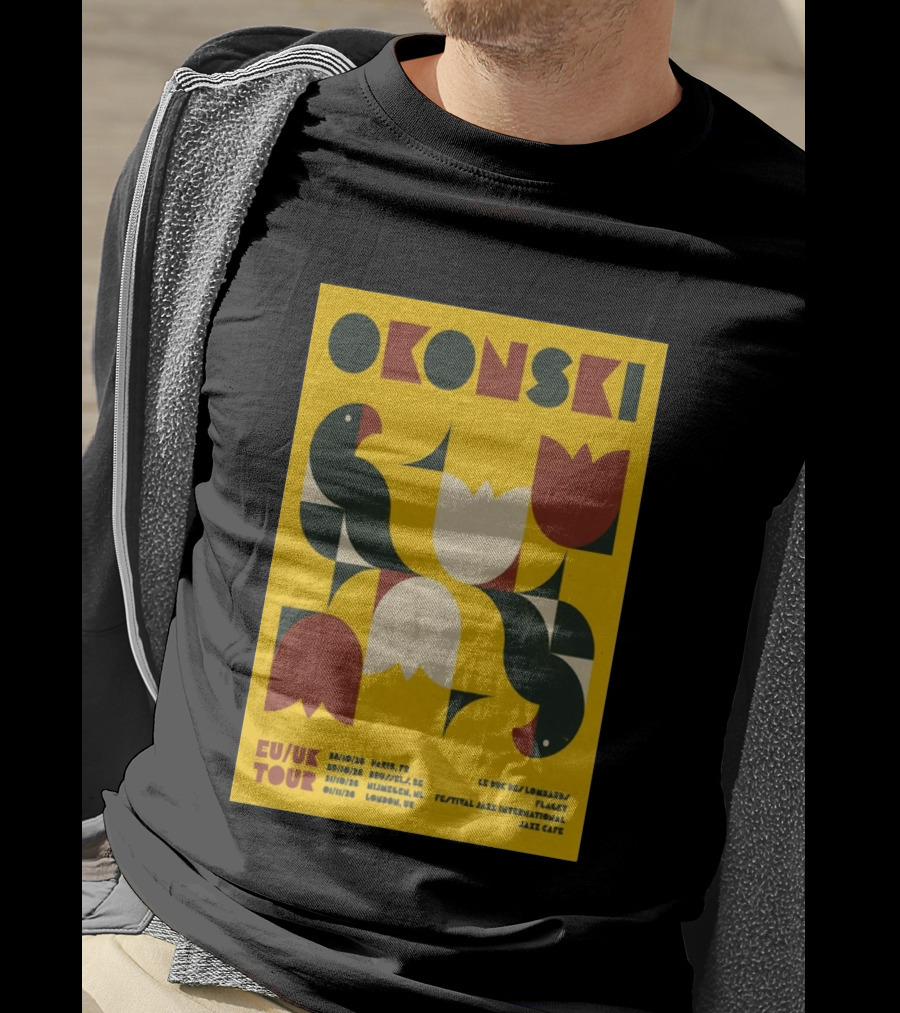 Okonski EU UK Tour 2026 Paris Brussels Nijmegen London Jazz Shows T-Shirt