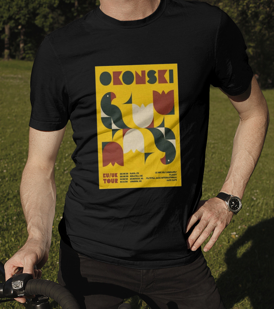Okonski EU UK Tour 2026 Paris Brussels Nijmegen London Jazz Shows T-Shirt