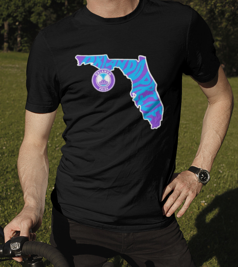 Orlando Pride Groovy State Of Florida Map Team T-Shirt