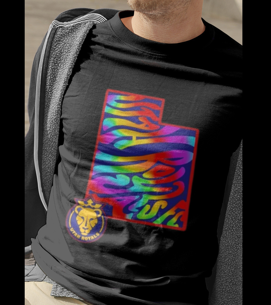 Utah Royals FC Pride Groovy Rainbow State T-Shirt