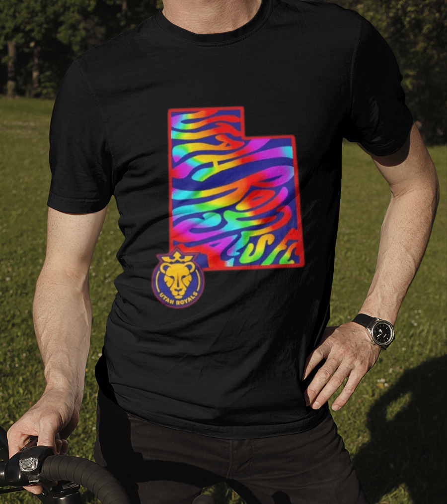 Utah Royals FC Pride Groovy Rainbow State T-Shirt