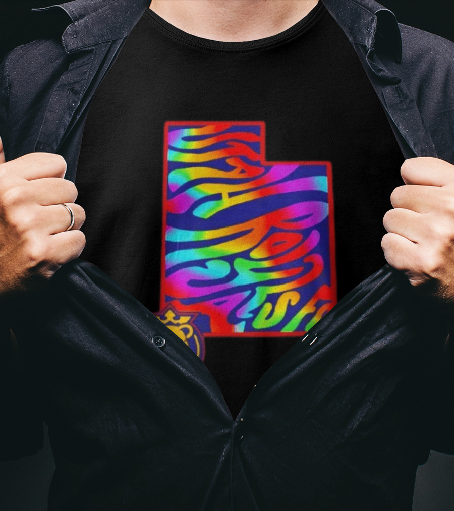 Utah Royals FC Pride Groovy Rainbow State T-Shirt