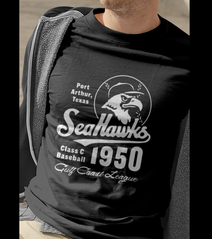Port Arthur Texas Seahawks Class C Baseball 1950 Gulf Coast League T-Shirt