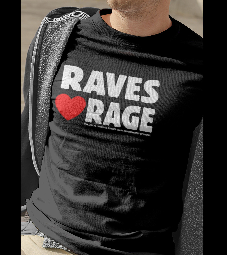 Raves Love Rage Summer Smash 2026 Festival Black Trucker T-Shirt