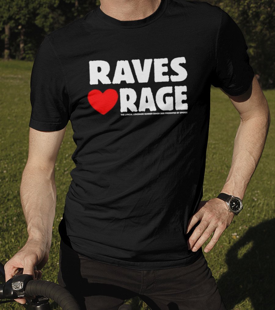 Raves Love Rage Summer Smash 2026 Festival Black Trucker T-Shirt