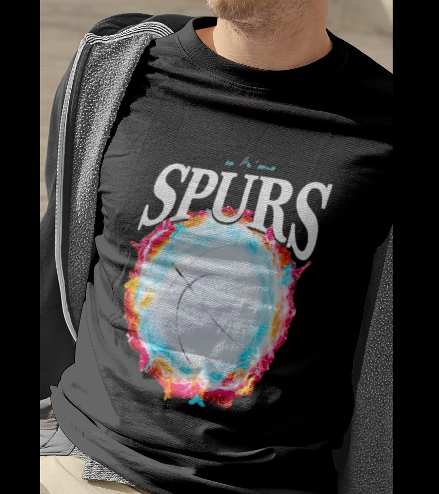 San Antonio Spurs Basketball Cosmic Energy Burst 2026 T-Shirt