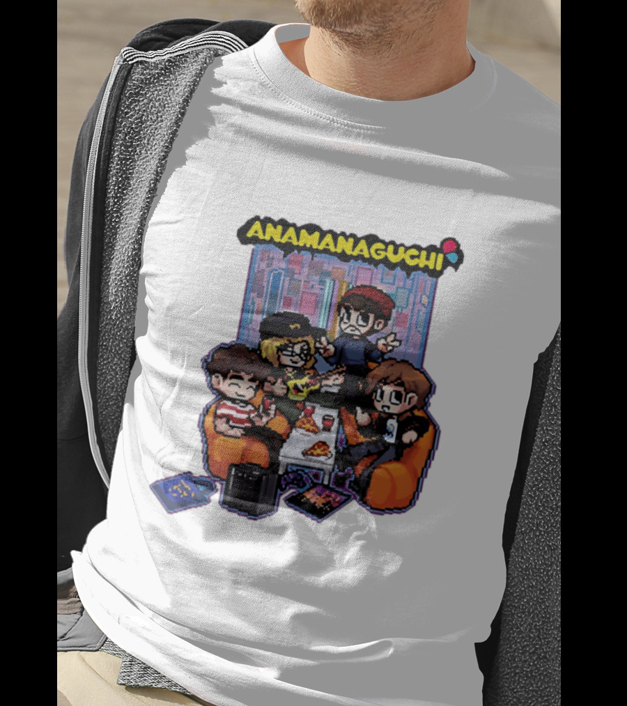 Anamanaguchi Scott Pilgrim Vs The World The Game Retro Pixel Art Scene T-Shirt