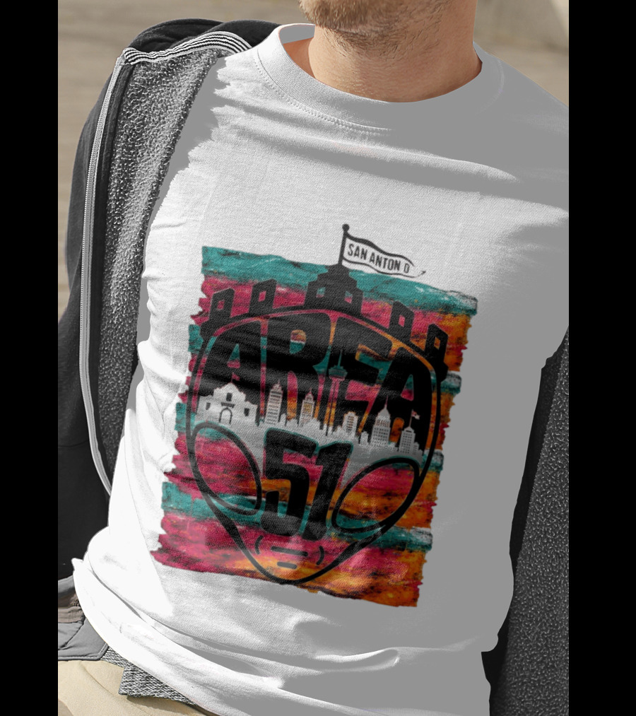 Area 51 San Antonio Spurs NBA Fiesta Skyline 2026 Victor Wembanyama T-Shirt