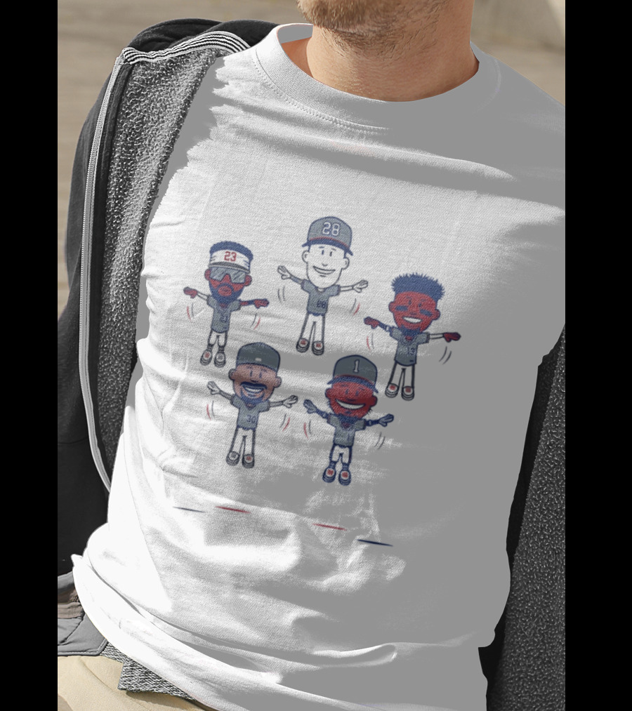Atlanta Braves Baseball Caricature Players 23 30 20 1 Jerseys T-Shirt