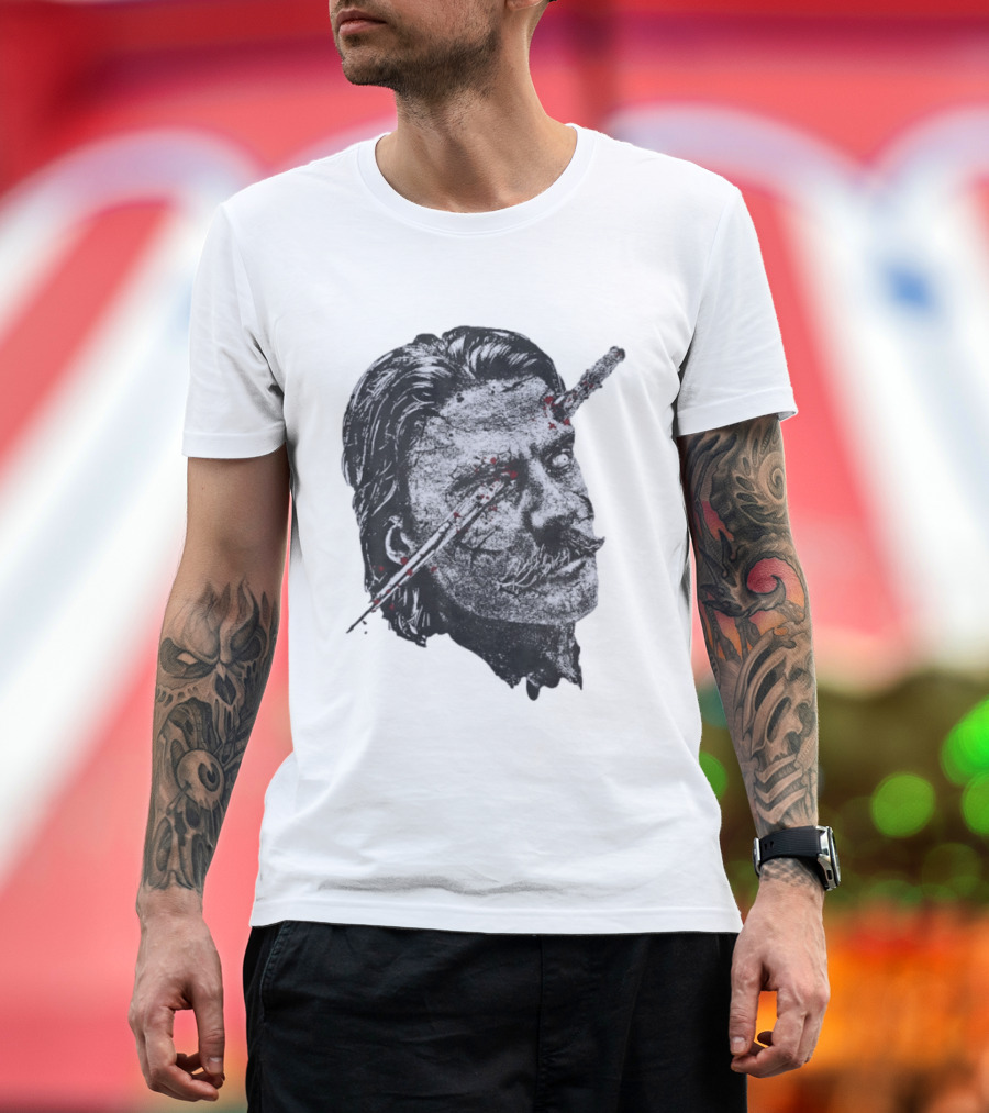 Chud The Builder Black And White Drawing With Eye Injury Dalton Eatherly T-Shirt