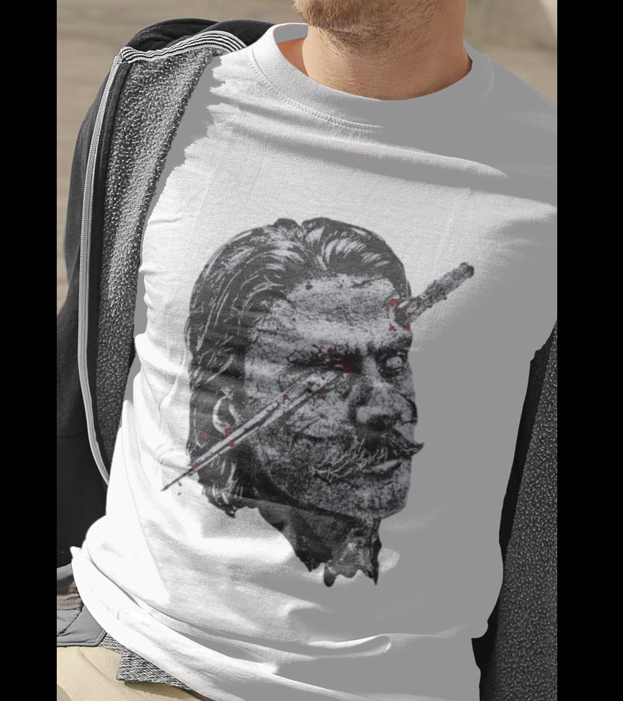 Chud The Builder Black And White Drawing With Eye Injury Dalton Eatherly T-Shirt