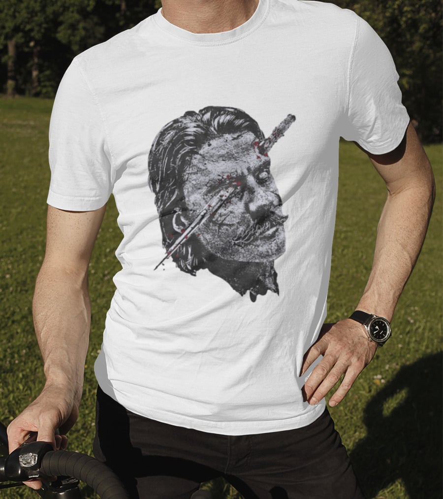 Chud The Builder Black And White Drawing With Eye Injury Dalton Eatherly T-Shirt