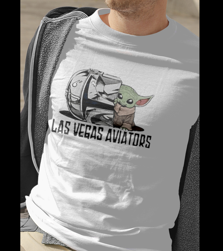 Las Vegas Aviators Star Wars Night 2026 Baby Yoda Pilot Helmet T-Shirt