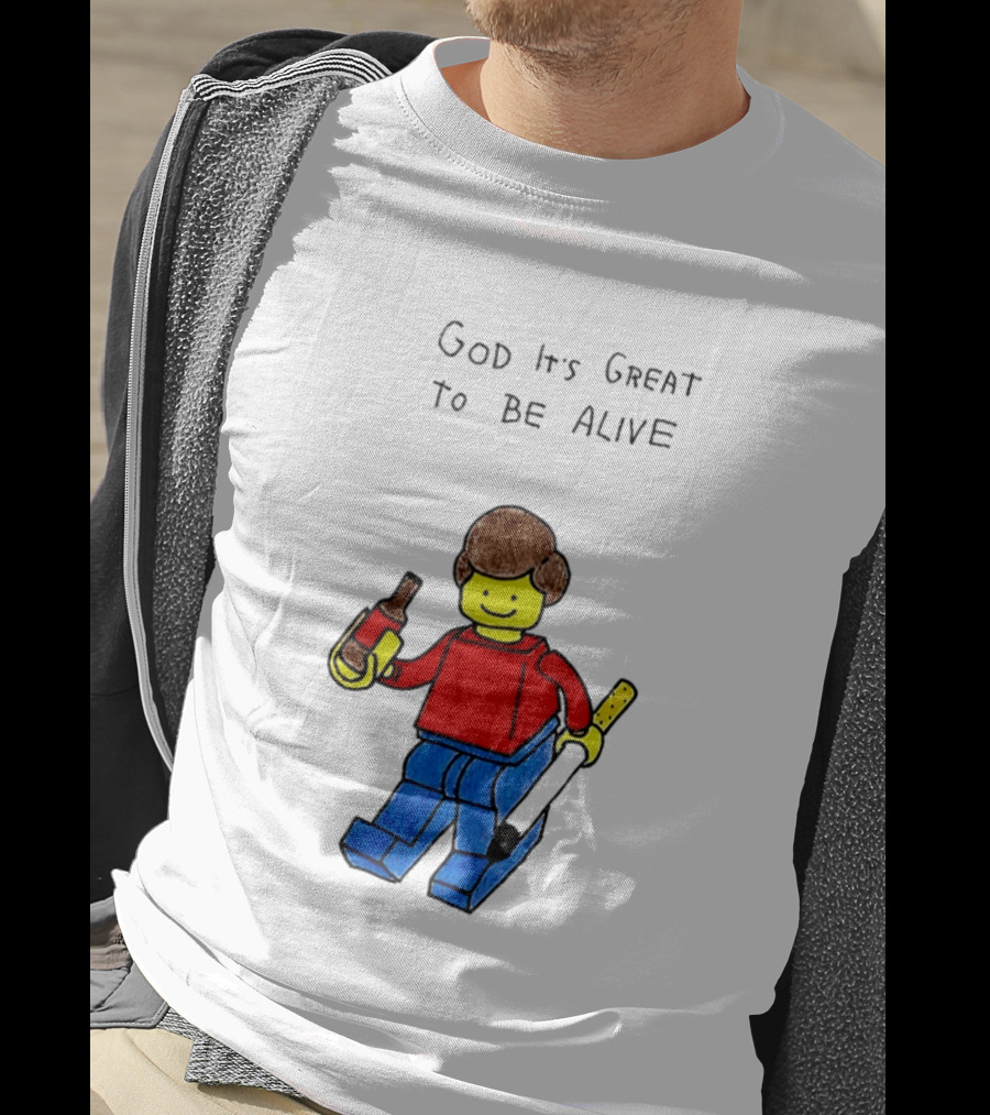Lego God It's Great To Be Alive Paintbrush And Bottle T-Shirt