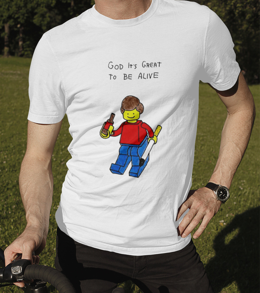 Lego God It's Great To Be Alive Paintbrush And Bottle T-Shirt