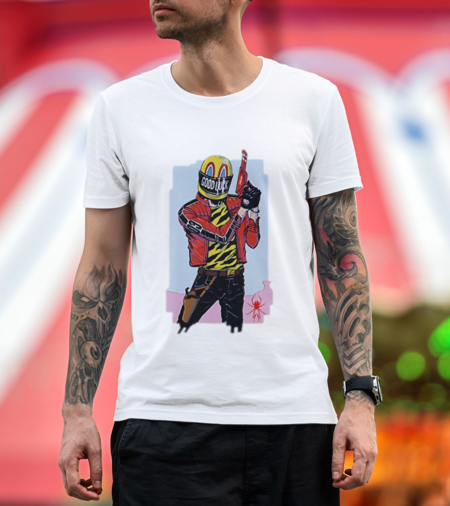 My Chemical Romance Good Luck Killjoys Comic Helmet And Gun Red Spider T-Shirt