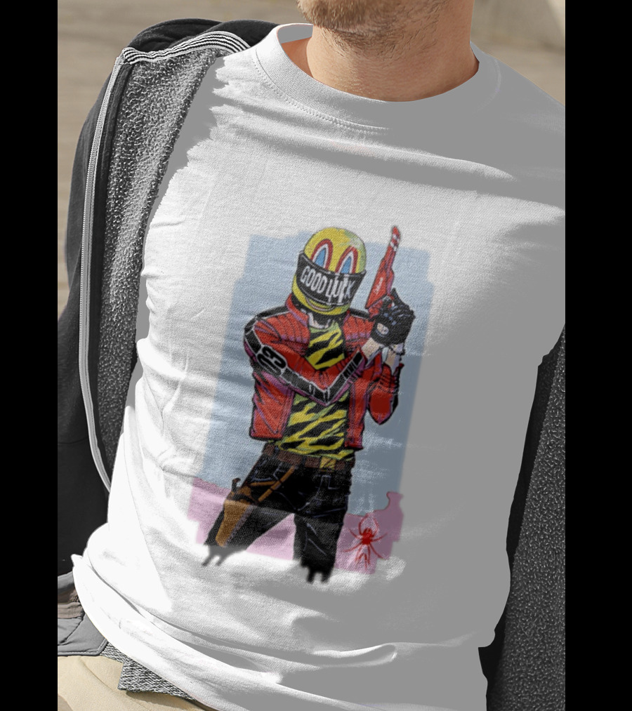 My Chemical Romance Good Luck Killjoys Comic Helmet And Gun Red Spider T-Shirt