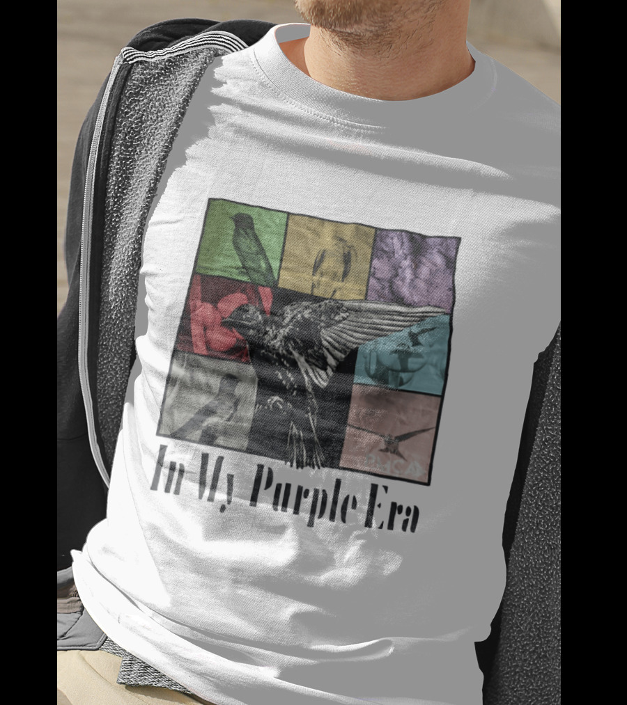 In My Purple Era Swallow Collage T-Shirt