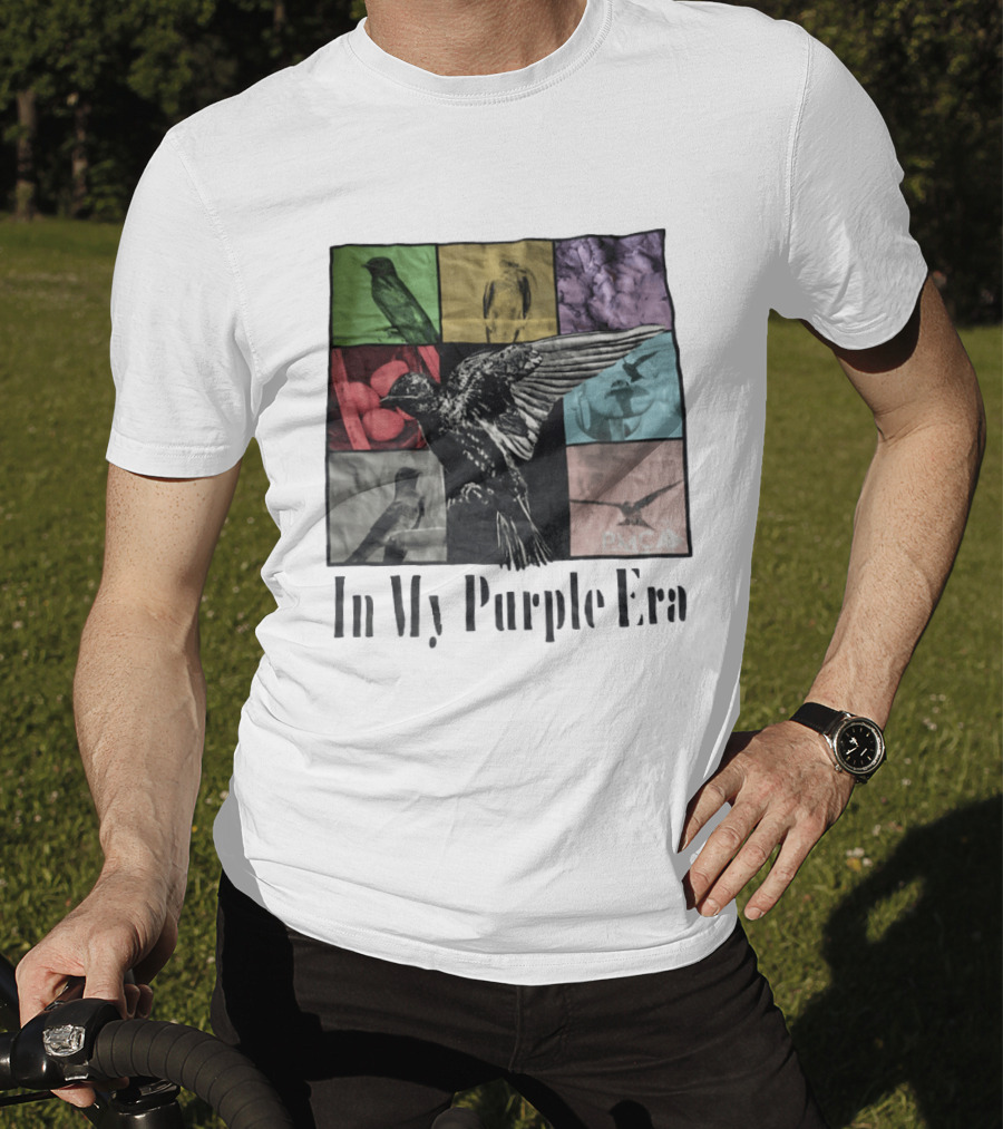 In My Purple Era Swallow Collage T-Shirt