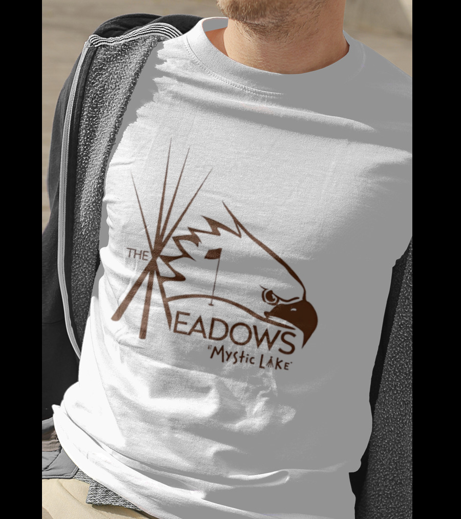The Meadows Mystic Lake Golf With Eagle And Flag T-Shirt
