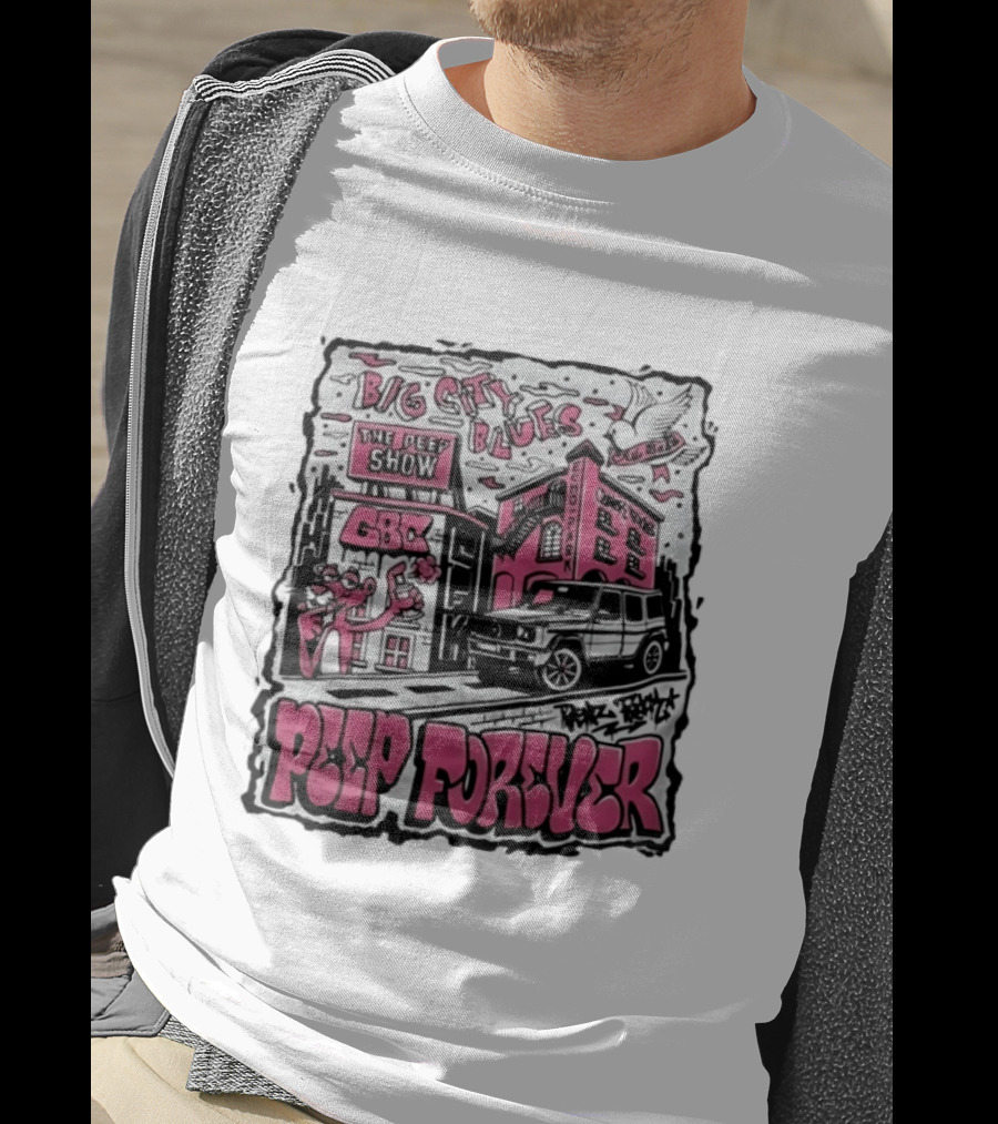 Big City Blues Peep Show Peep Forever Pink Panther GBC Park Avenue T-Shirt