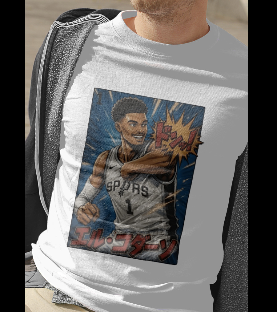 Victor Wembanyama San Antonio Spurs Manga Style Basketball T-Shirt