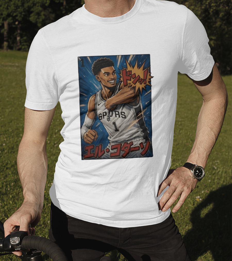 Victor Wembanyama San Antonio Spurs Manga Style Basketball T-Shirt