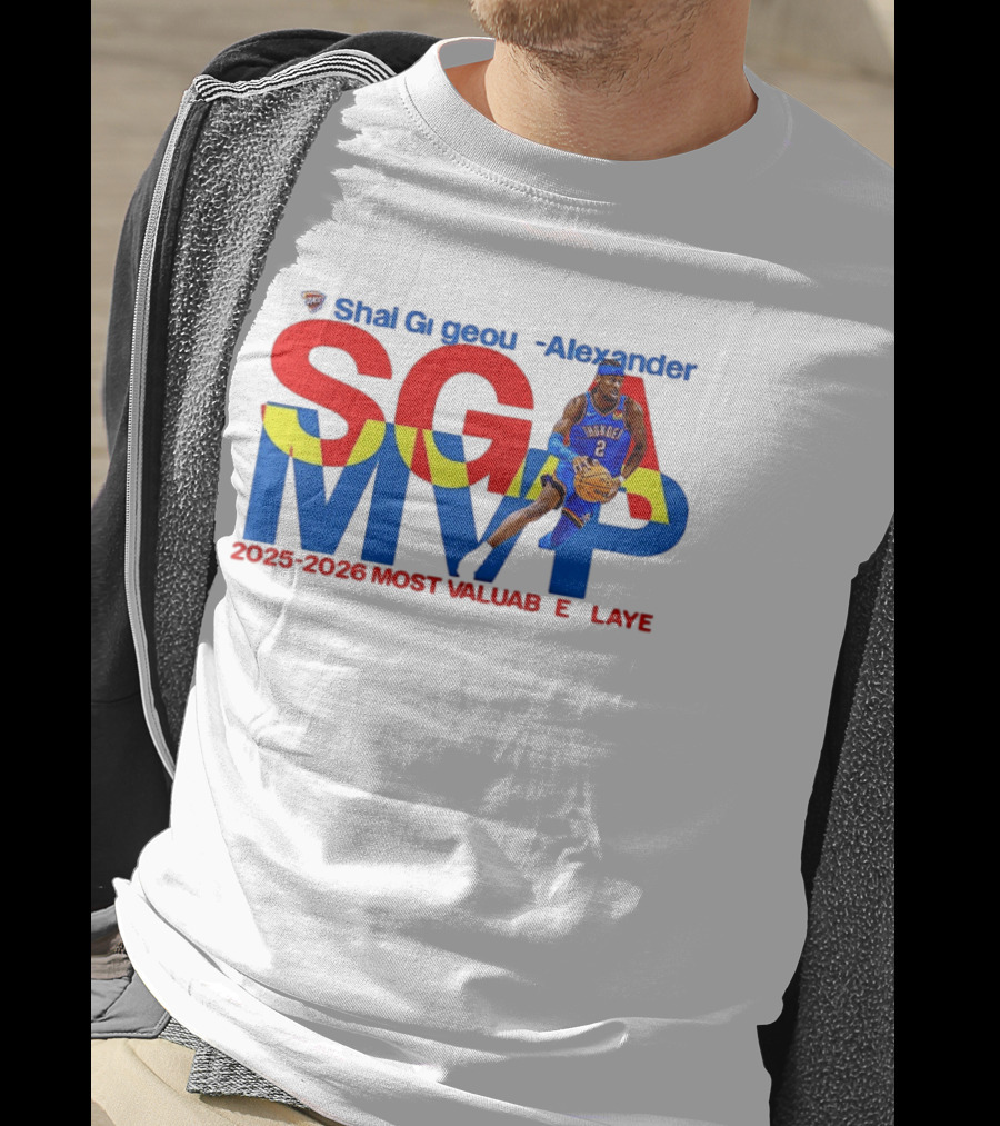 Shai Gilgeous Alexander SGA MVP 2025 2026 Most Valuable Player Oklahoma City Thunder T-Shirt