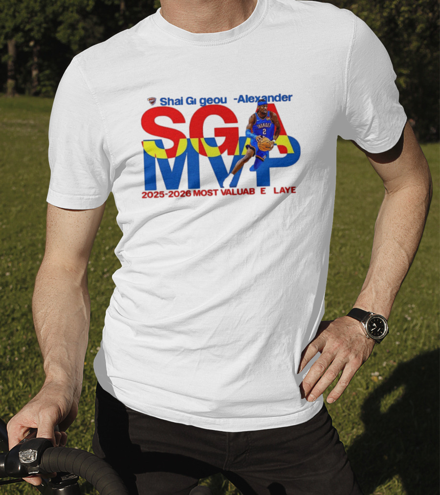 Shai Gilgeous Alexander SGA MVP 2025 2026 Most Valuable Player Oklahoma City Thunder T-Shirt
