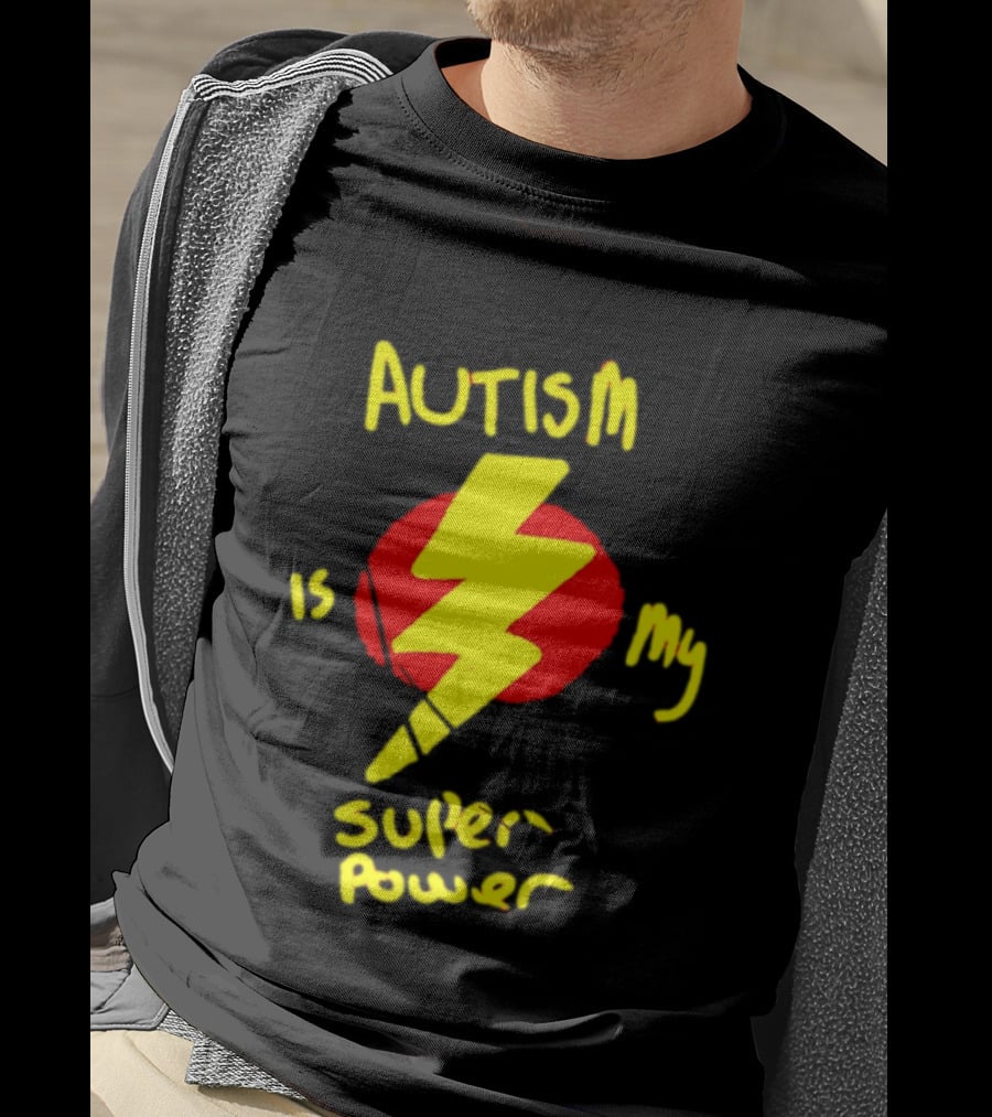 Autism Is My Super Power Lightning Bolt T-Shirt