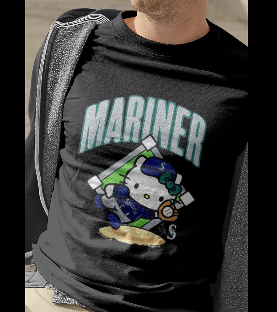 Hello Kitty Seattle Mariners Baseball 2026 MLB Mariner T-Shirt