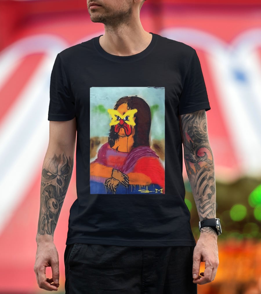 Mertra Slawn Mona Lisa Graffiti Remix T-Shirt
